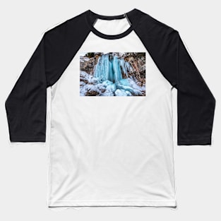 Frozen waterfall in the winter Baseball T-Shirt